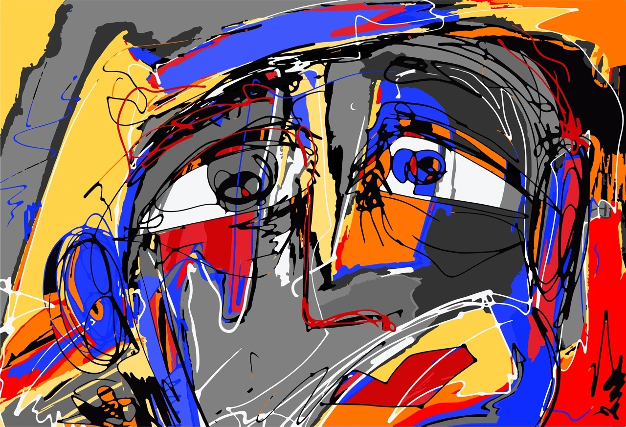 Abstract image of a face.