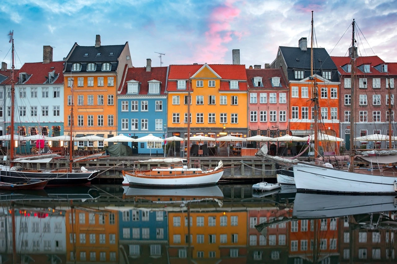 Nyhavn in Copenhagen, Denmark.