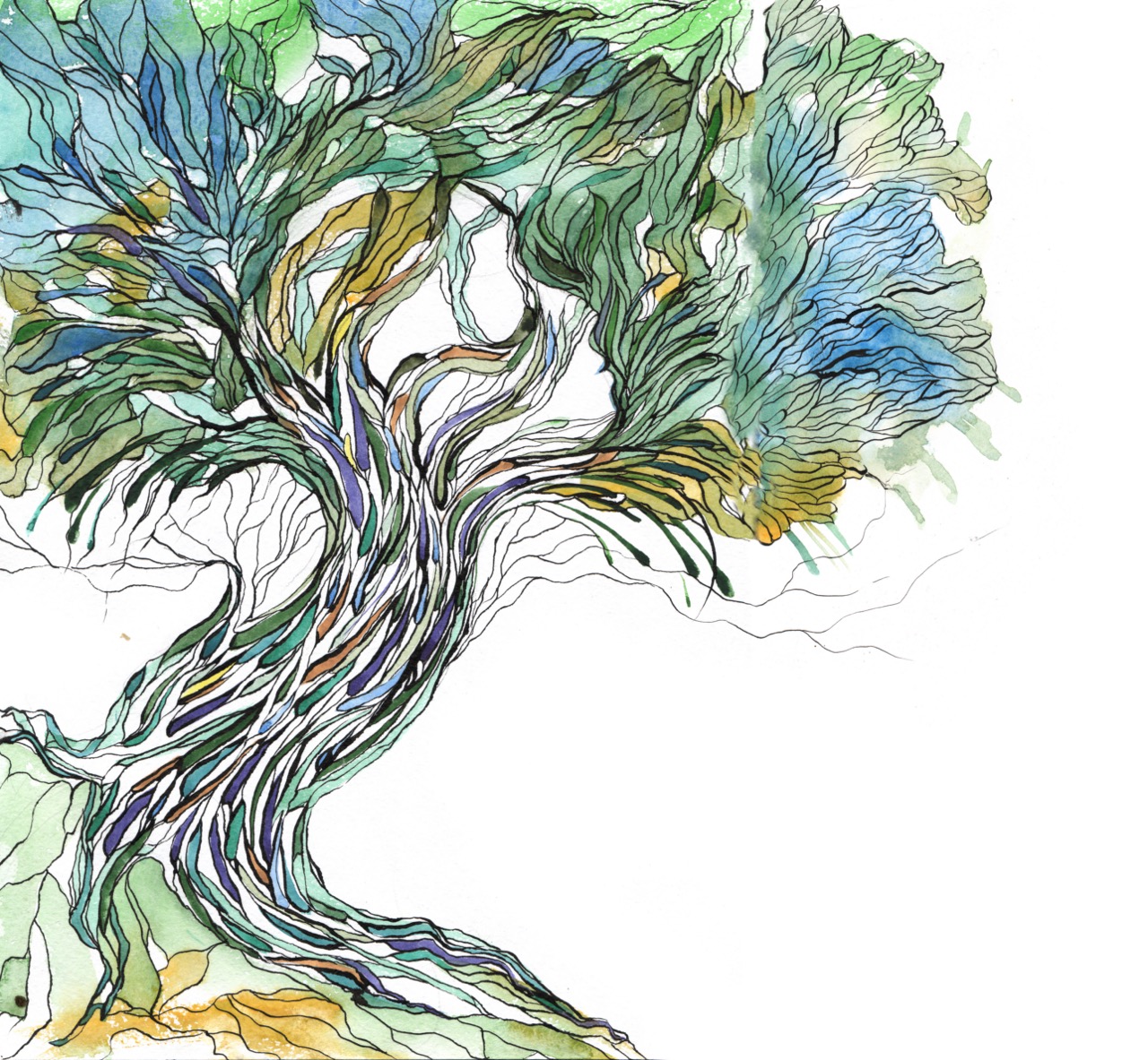 Abstract drawing of a tree.