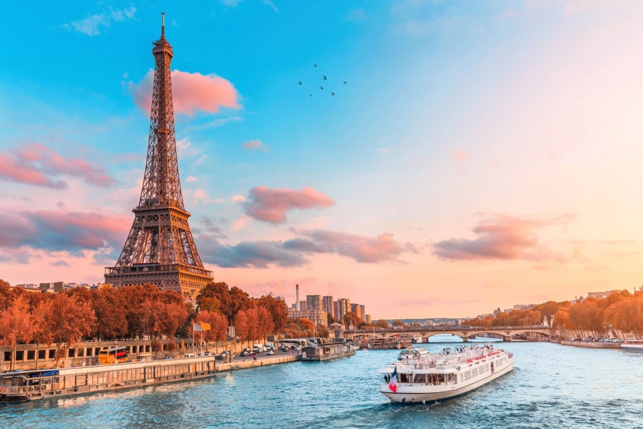 Eiffel Tower in Paris, France.