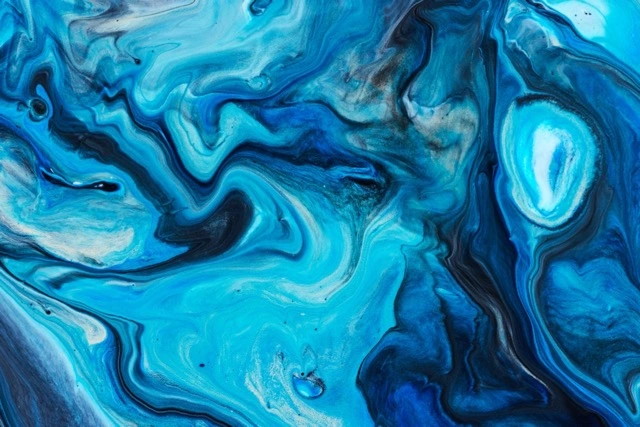 Abstract blue marble.